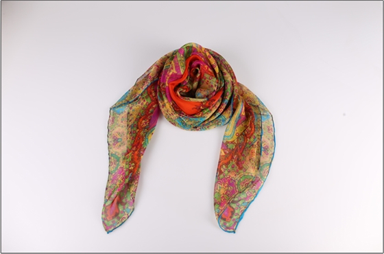 印花圍巾 真絲圍巾 女士圍巾