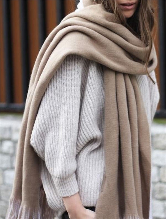 純色圍巾