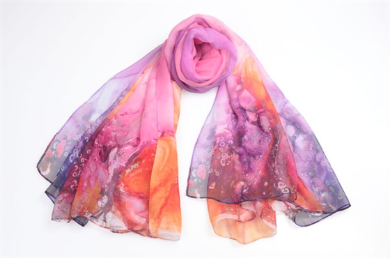 真絲印花圍巾