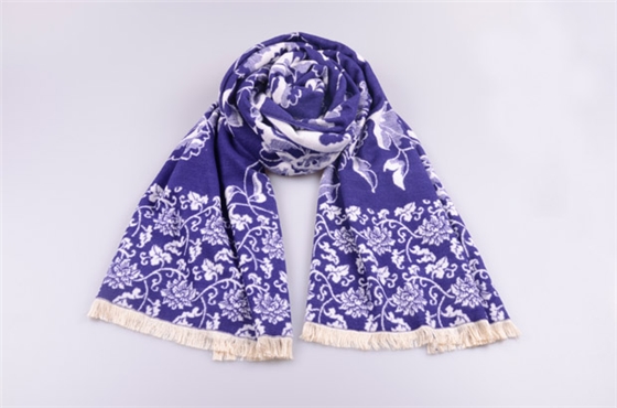青花瓷圍巾