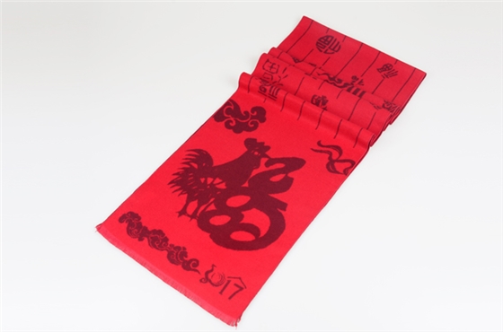 雞年福字圍巾