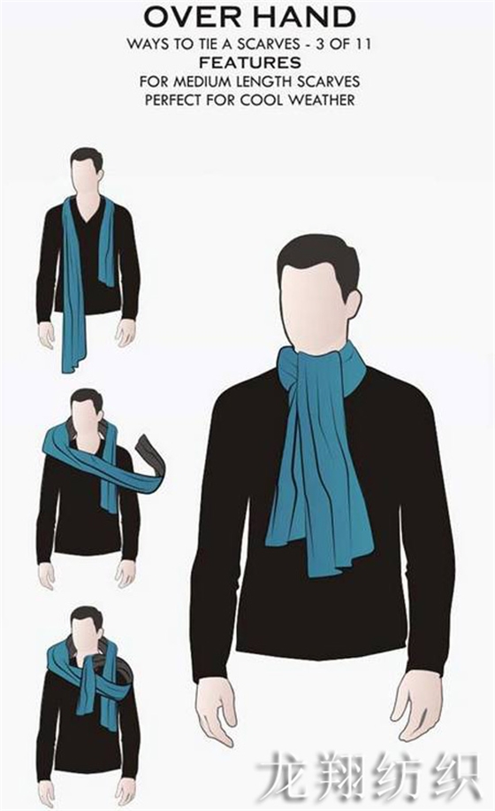 男士圍巾圍法3 男士圍巾圍法3
