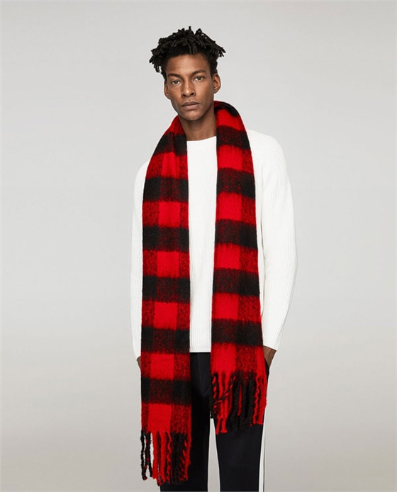 黑紅男士圍巾 黑紅男士圍巾