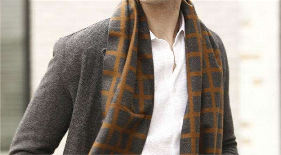 男士圍巾紋路格