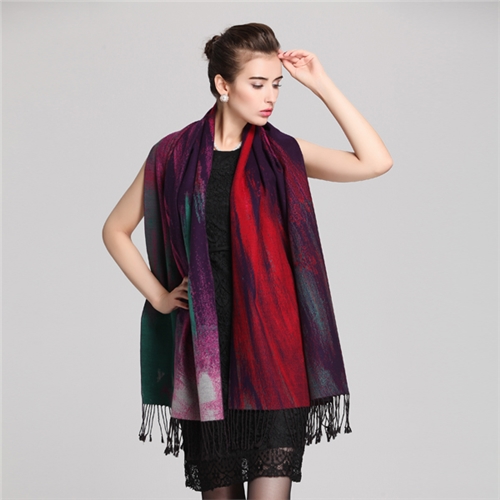 真絲油畫(huà)披肩