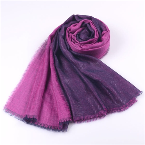 雙層素色羊絨圍巾