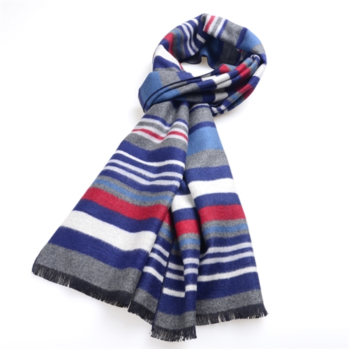 秋冬男士條紋圍巾