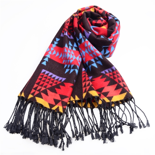 女士提花真絲披肩