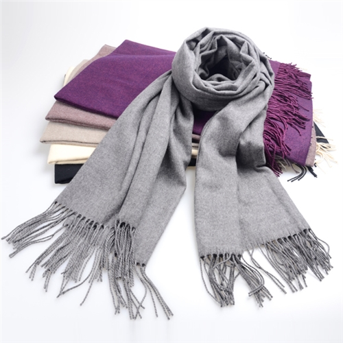 素色女士仿羊絨披肩