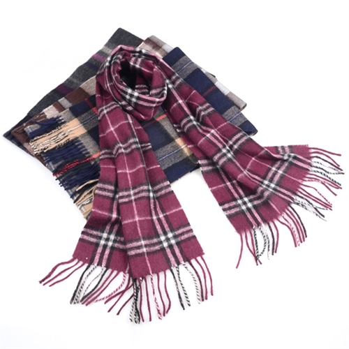 新款男士格子羊毛圍巾