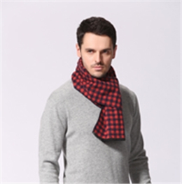 格子男式圍巾