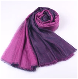 雙層素色羊絨圍巾