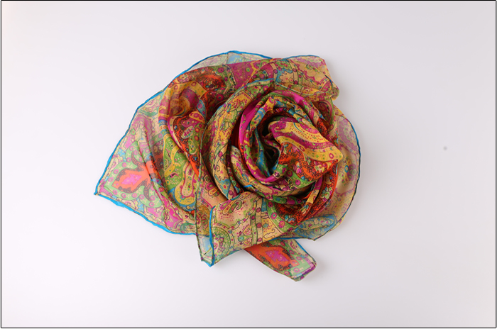 印花圍巾 真絲圍巾 女士圍巾