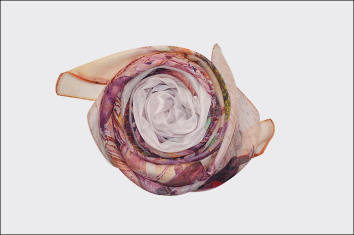 真絲圍巾 印花圍巾