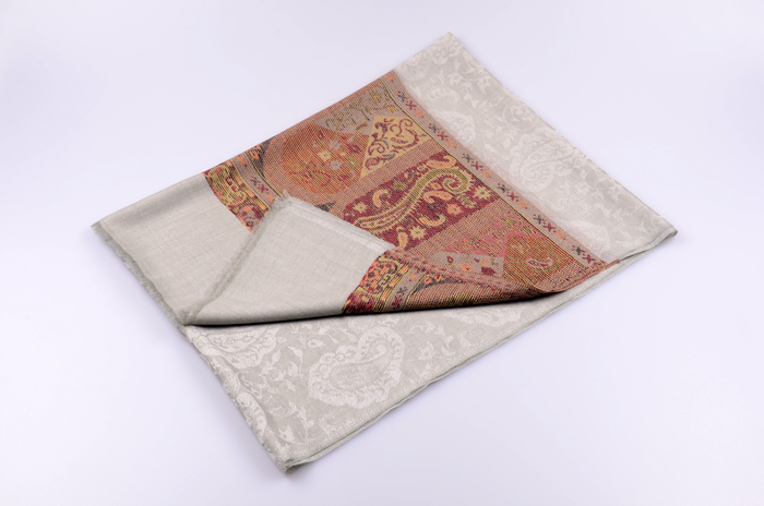 羊絨圍巾 提花圍巾 腰果花披肩