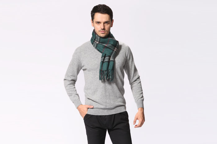 男士羊絨圍巾 格紋圍巾 男士羊絨圍巾 格紋圍巾
