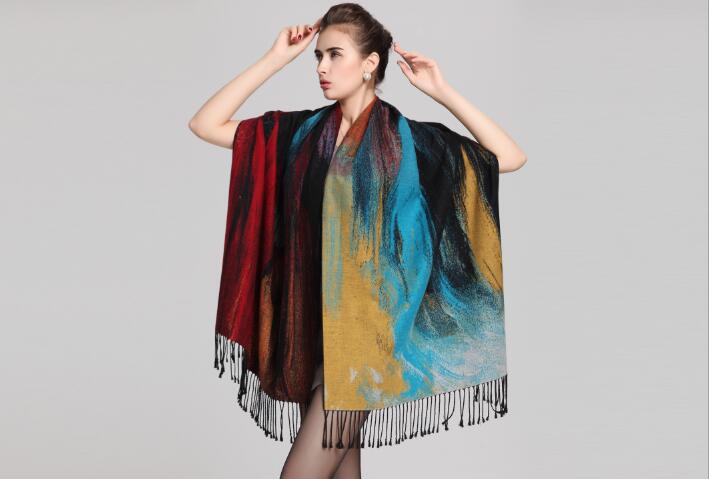 油畫(huà)圍巾
