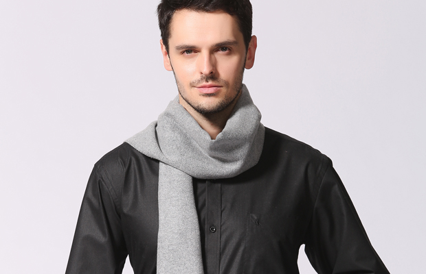 魚(yú)骨紋真絲圍巾