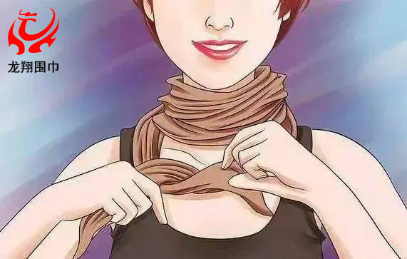 圍巾高領(lǐng)衫式系法