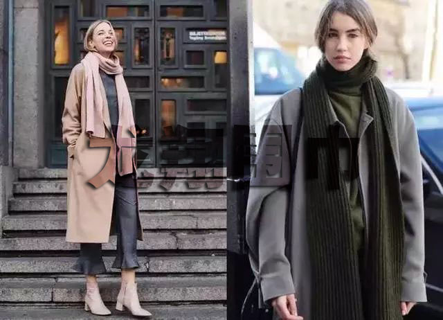 圍巾上身效果圖