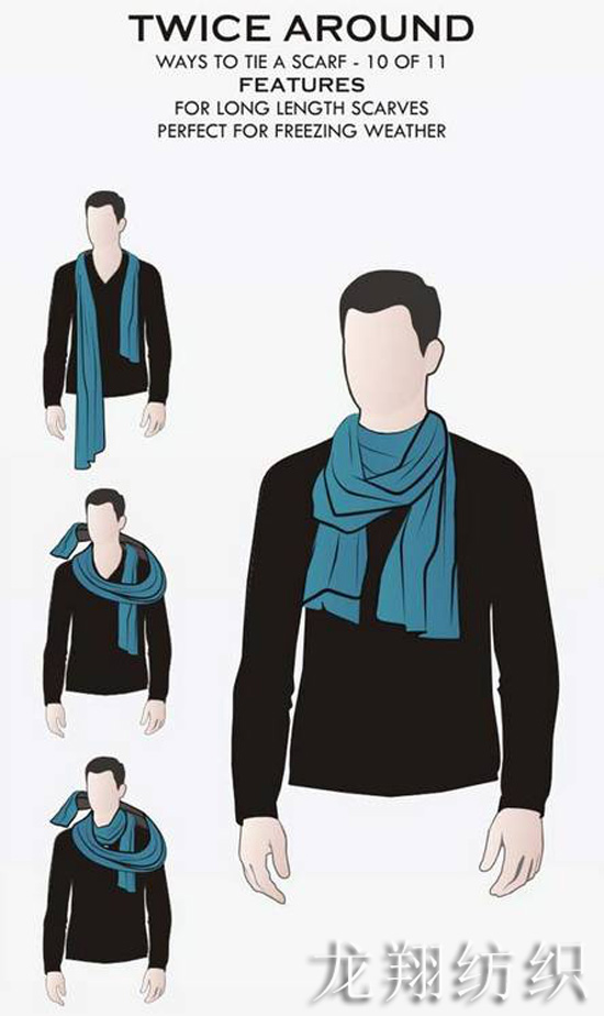 男士圍巾圍法10 男士圍巾圍法10