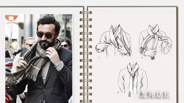 男士圍巾簡單圍法3 男士圍巾簡單圍法3