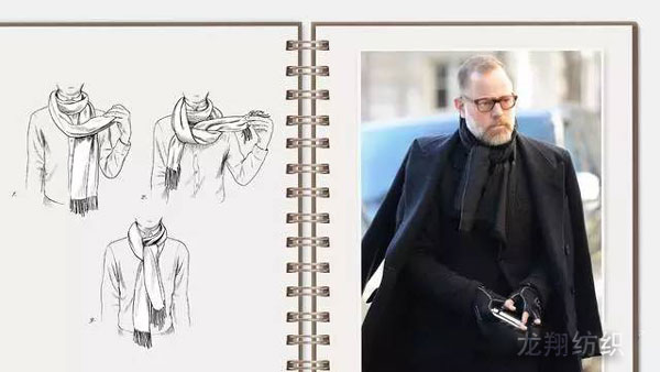 男士圍巾簡單圍法4 男士圍巾簡單圍法4