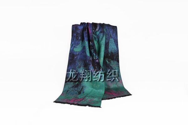 龍翔紡織真絲油畫圍巾