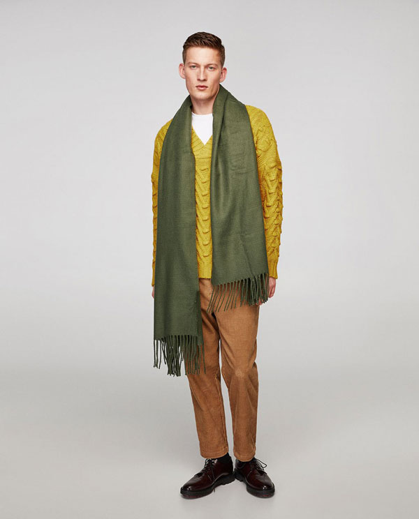 綠色男士圍巾 綠色男士圍巾