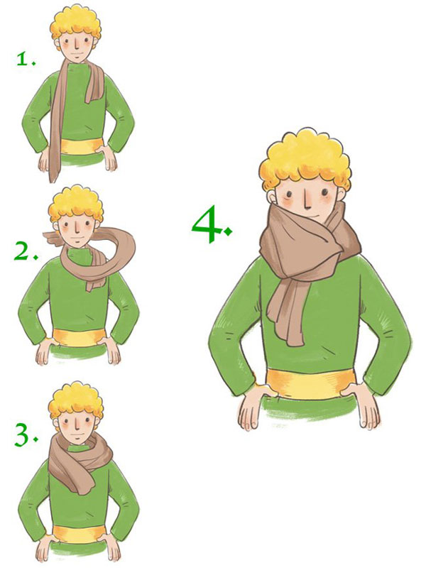 男士圍巾圍法方法六 男士圍巾圍法方法六