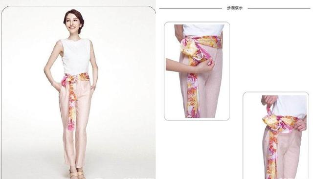 絲巾圍法六、早春逛街的獨特打扮