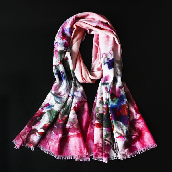 羊毛噴繪圍巾