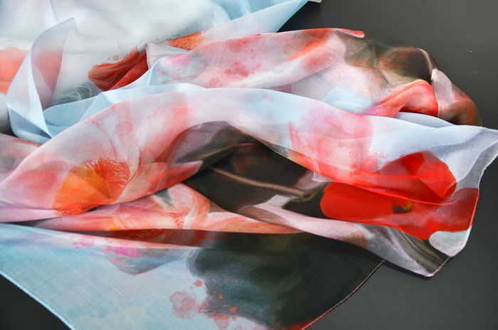 荷塘月色絲巾細(xì)節(jié)圖