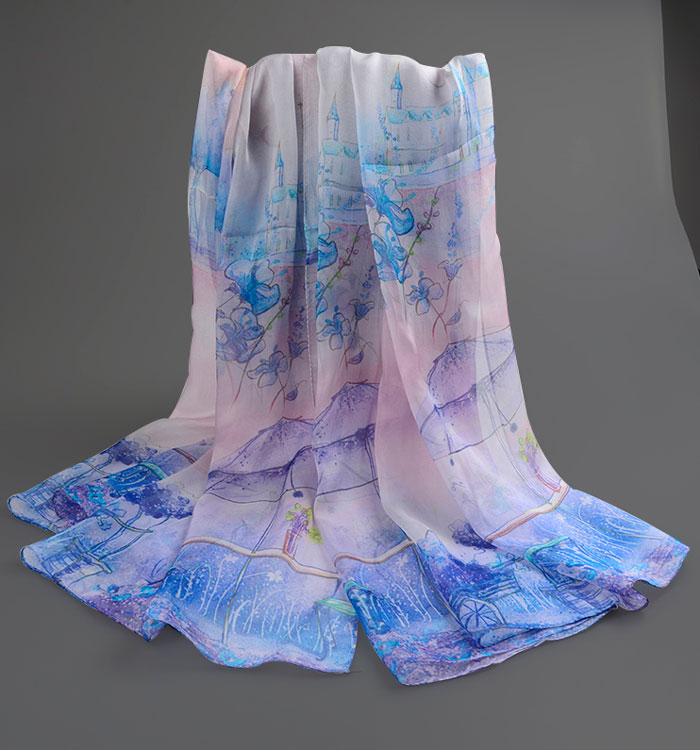 夢幻城堡絲巾整體圖