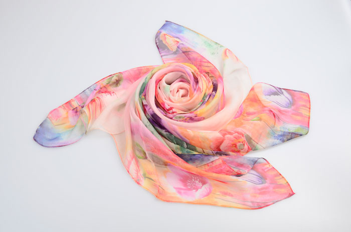 春華秋實(shí)絲巾細(xì)節(jié)圖