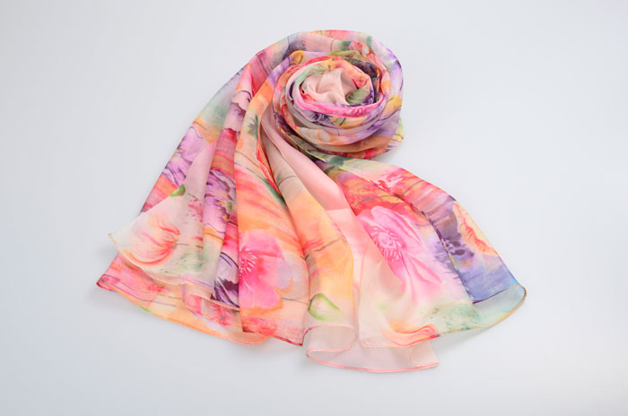 春華秋實(shí)絲巾細(xì)節(jié)圖