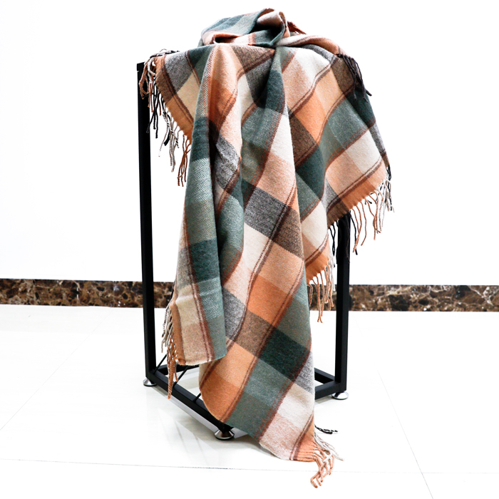 格子羊毛披肩 格子羊毛披肩