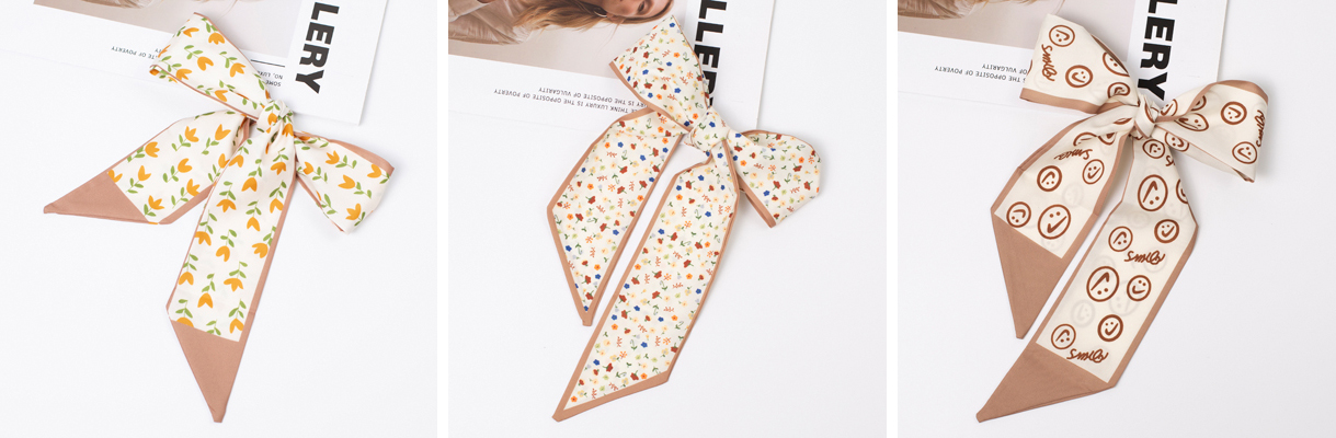 長(zhǎng)條絲巾搭配圖