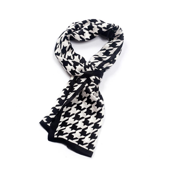 千鳥格印花絲巾 千鳥格印花絲巾