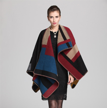 歐美格子羊毛披肩 歐美格子羊毛披肩