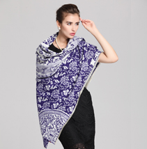 女士青花瓷披肩 女士青花瓷披肩