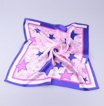 高檔素縐緞方巾