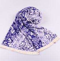 青花瓷流蘇披肩 青花瓷流蘇披肩