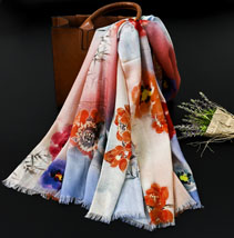 羊毛印花披肩 羊毛印花披肩